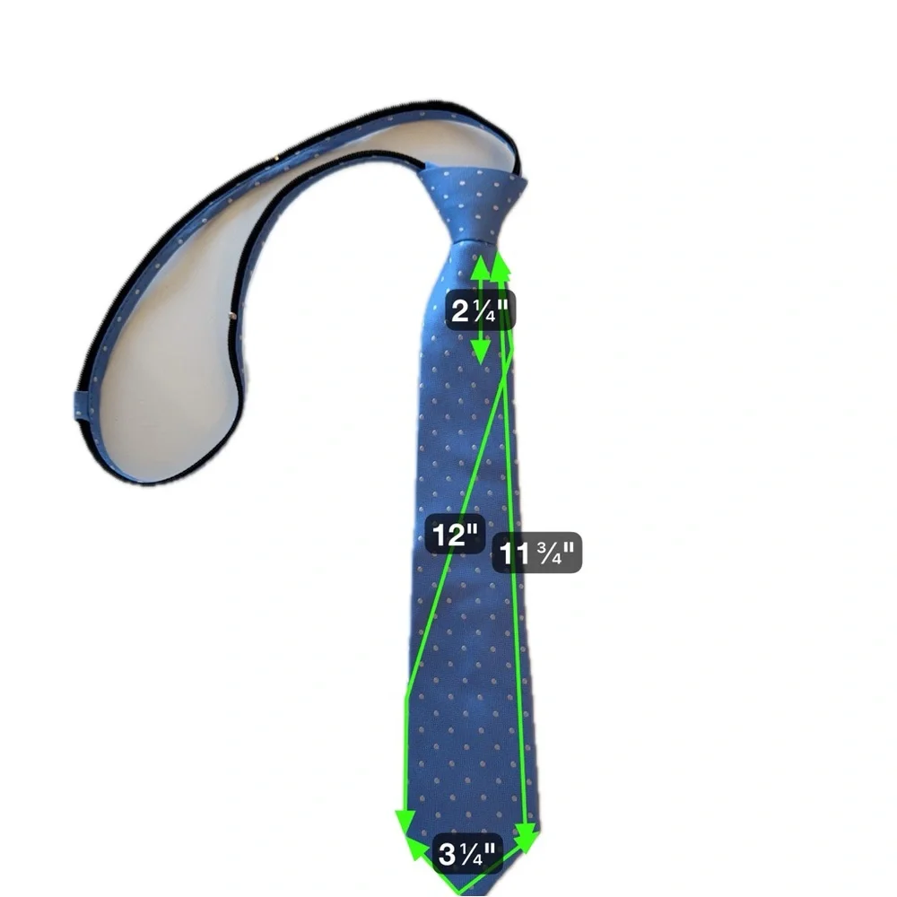 Izod Ties & J.Khaki Boys Zipper Tie Bundle 3 Pack Shark Stripe Polka Dot